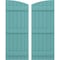 Ekena Millwork Americraft 6-Board (3 Batten) Wood Joined Board-n-Batten Shutters w/Ellipt Top, ARW401BE621X77PTH, PR ARW401BE621X77PTH - alternate 1